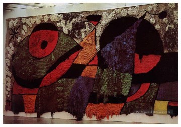 Grand tapis Joan Miro Peinture à l'huile